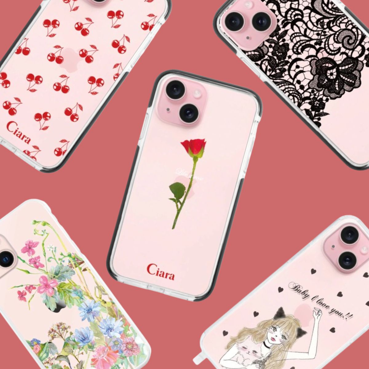 ピンクのiPhoneに合うスマホケースまとめ