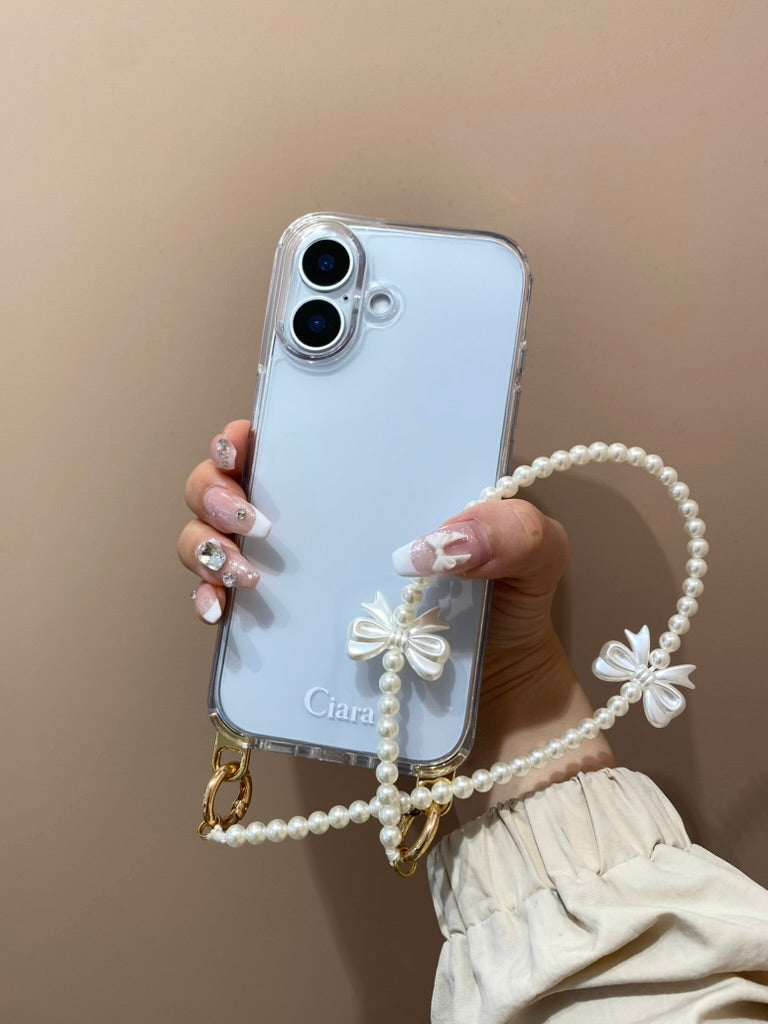 リボンビーズ3WAYショートストラップカスタム