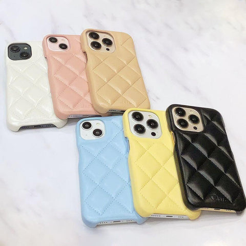 キルティングレザーケース