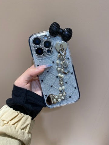 ハートキルティングクッションバンパークリアケースカスタム