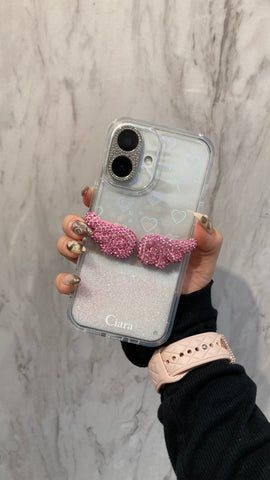 グリッターオイルロゴクリアケースカスタム