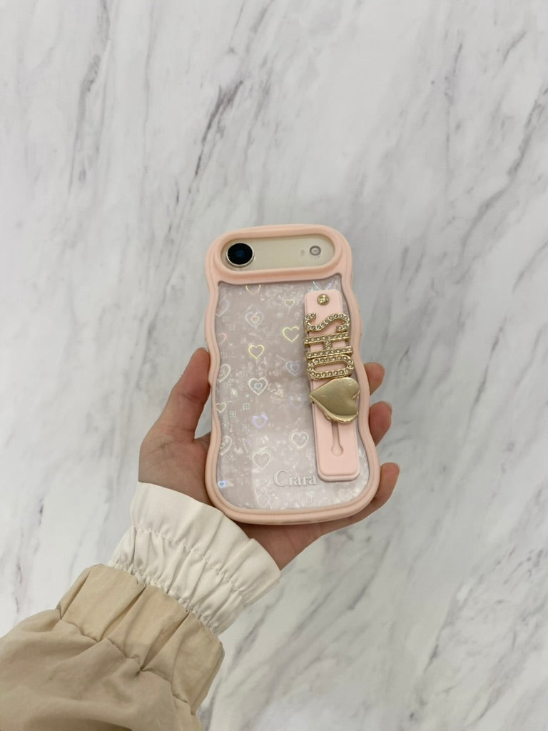 ウェーブフレームロゴクリアケースカスタム