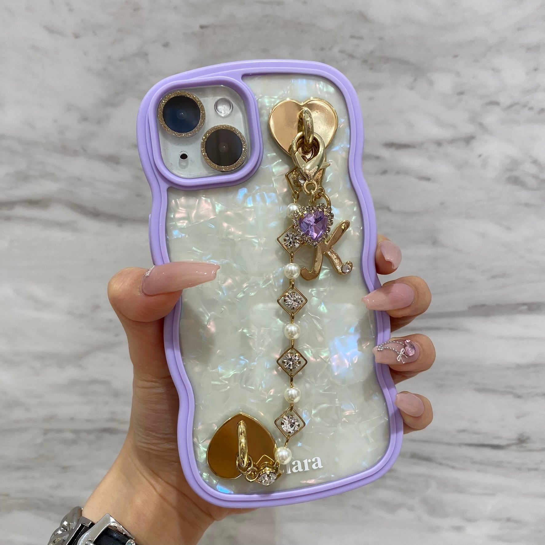 ウェーブフレームクリアケースカスタム