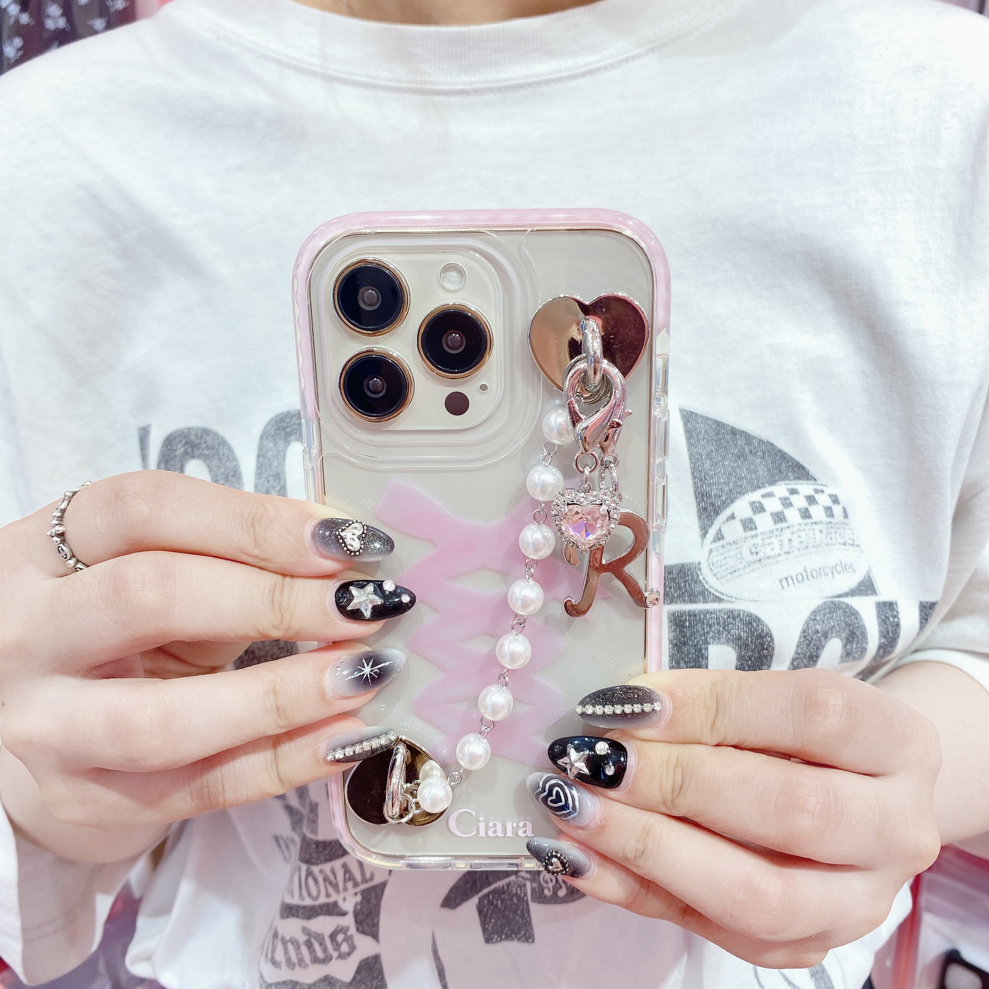 ピンクレースリボンカスタム