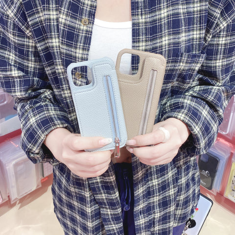 ポケットジップレザーケース