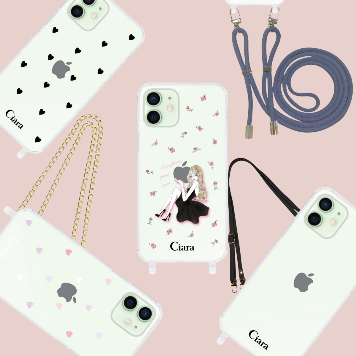 ショルダータイプのiPhone12miniケース!おすすめケースとのストラップをピックアップ