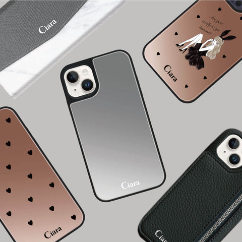iPhoneケース・カバー ミラー付き