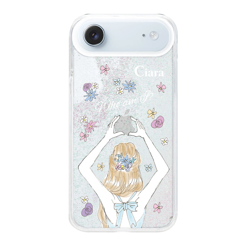 iPhoneケース グリッター オイルクリアケース バックショット