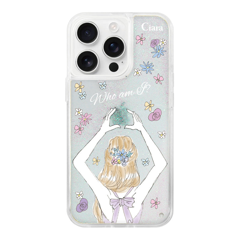 iPhoneケース グリッター オイルクリアケース バックショット