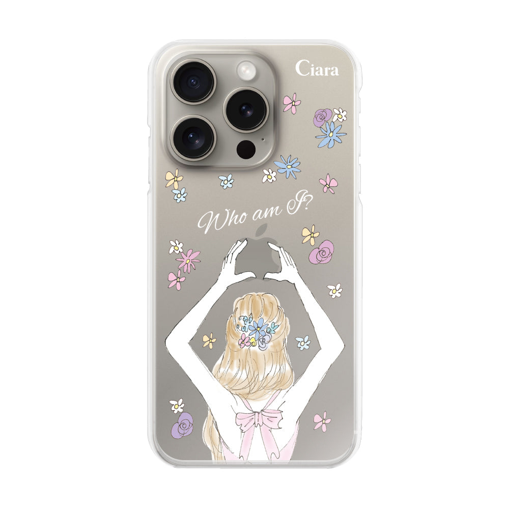 iPhone15Pro ハイブリッド クリアケース バックショット ピンク