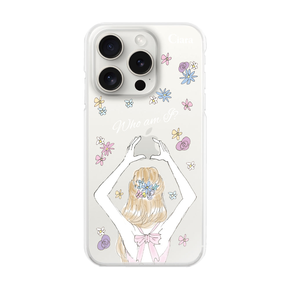 iPhone15ProMax ハイブリッド クリアケース バックショット ピンク
