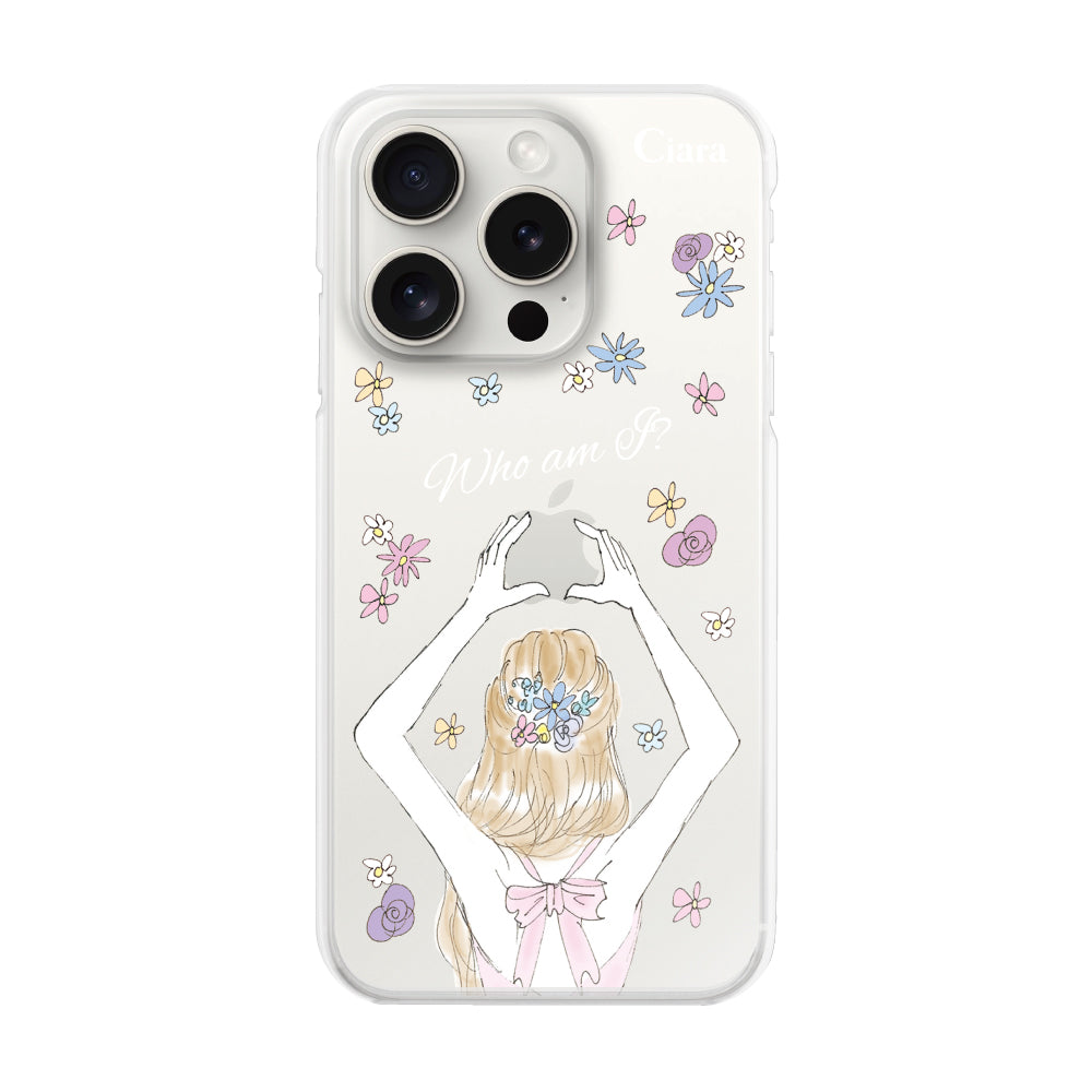 iPhone15ProMax ハイブリッド クリアケース バックショット ピンク