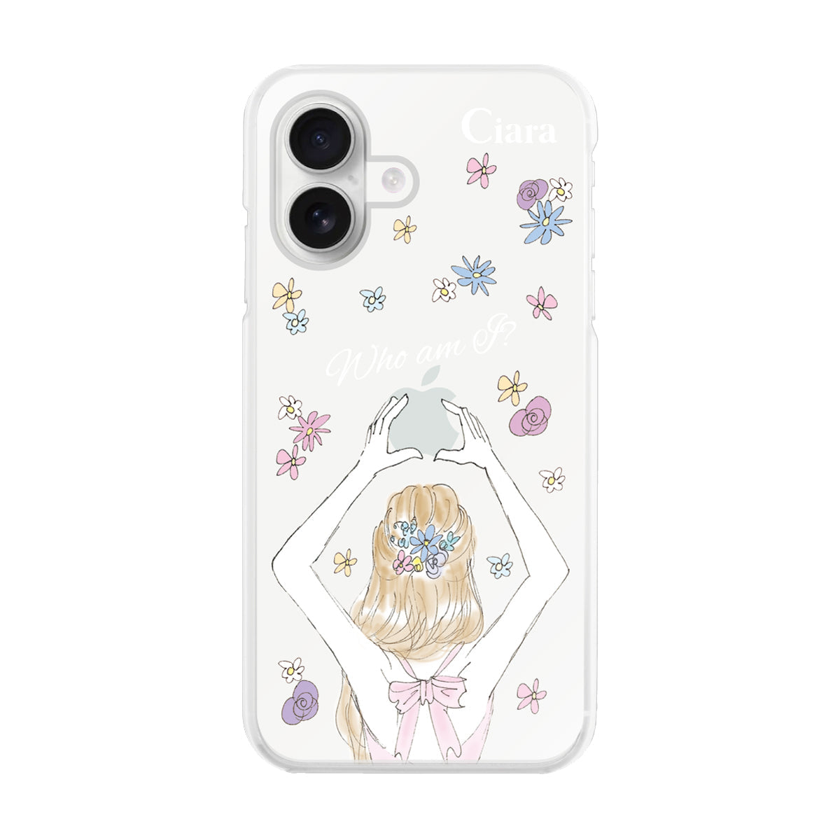 iPhone16 ハイブリッド クリアケース バックショット ピンク