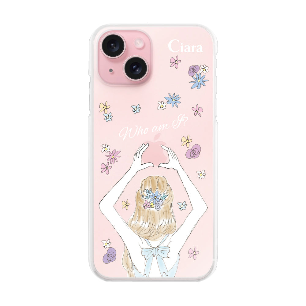 iPhone15 ハイブリッド クリアケース バックショット ブルー