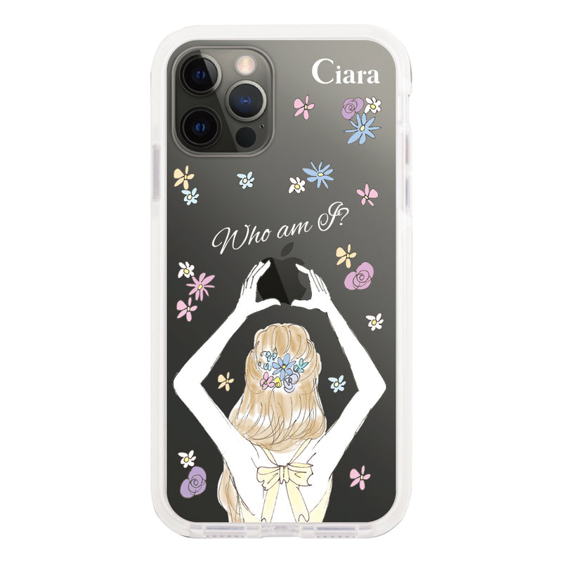 iPhoneケース クッションバンパー 耐衝撃クリアケース バックショット