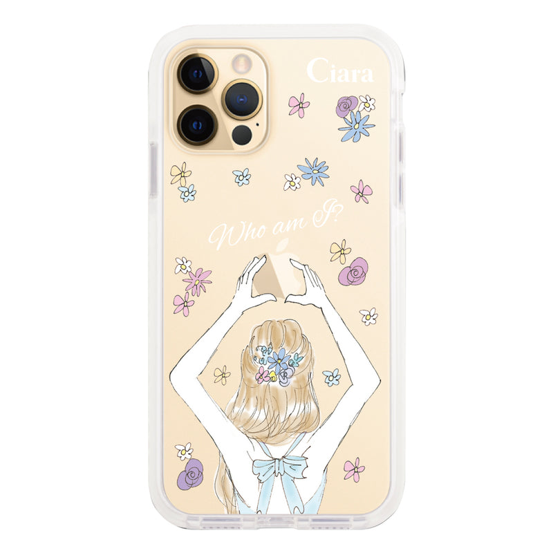 iPhoneケース クッションバンパー 耐衝撃クリアケース バックショット
