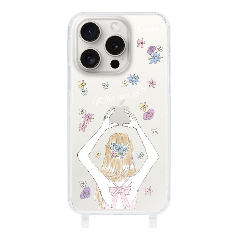 iPhoneケース ストラップクリアケース バックショット
