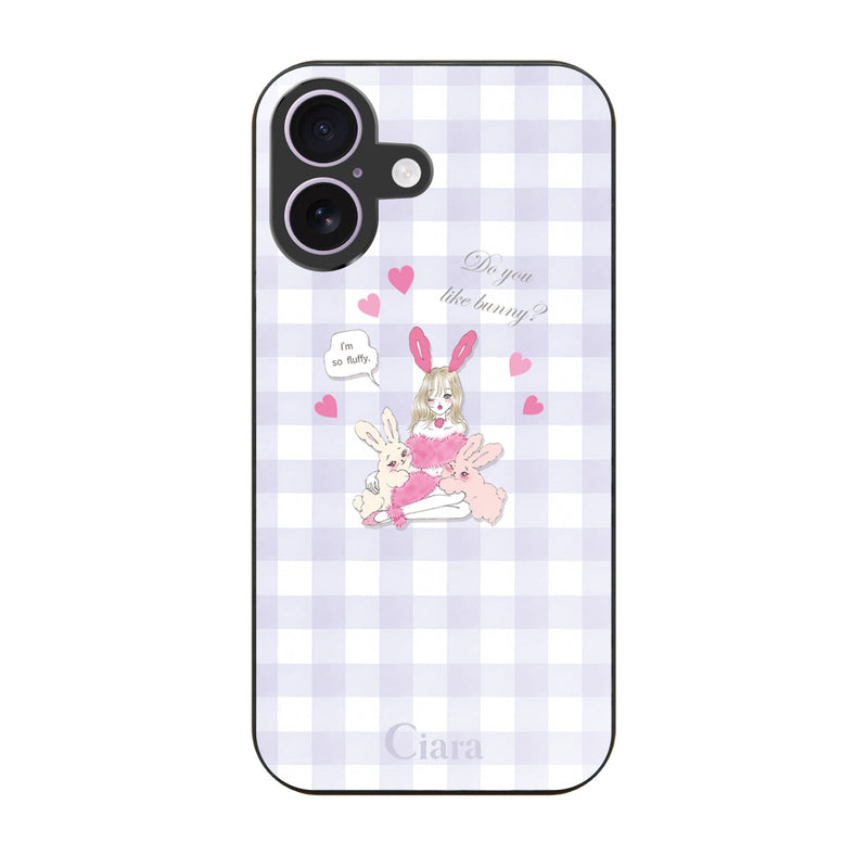 iPhoneケース ガラス 強化ガラスケース バニーアンドガール