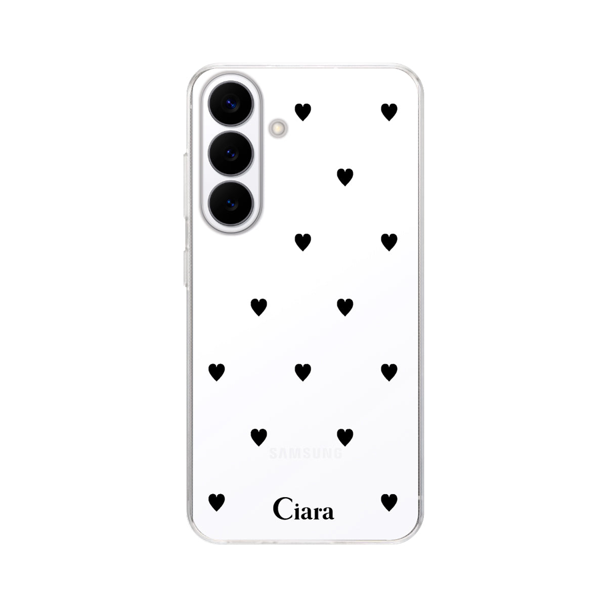 GalaxyS26 クリアケース スウィートハート ブラック