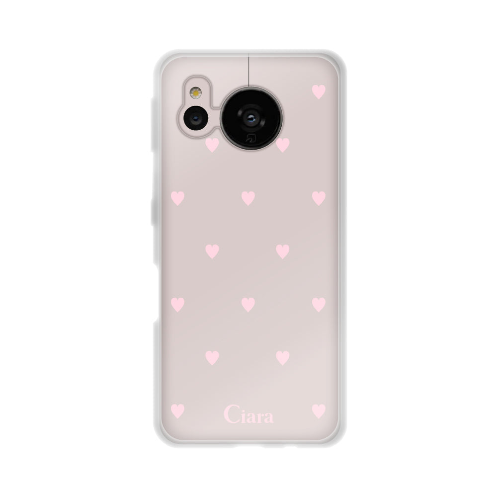 AQUOSSENSE7ケース クリアケース スウィートハート ピンク