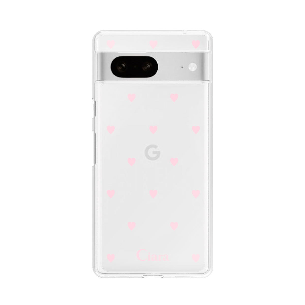 GooglePixel7 クリアケース スウィートハート ピンク