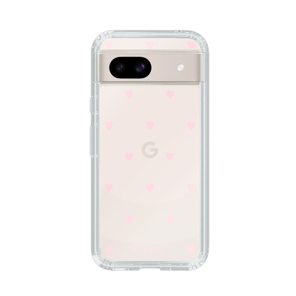 GooglePixel8aケース クリアケース スウィートハート ピンク