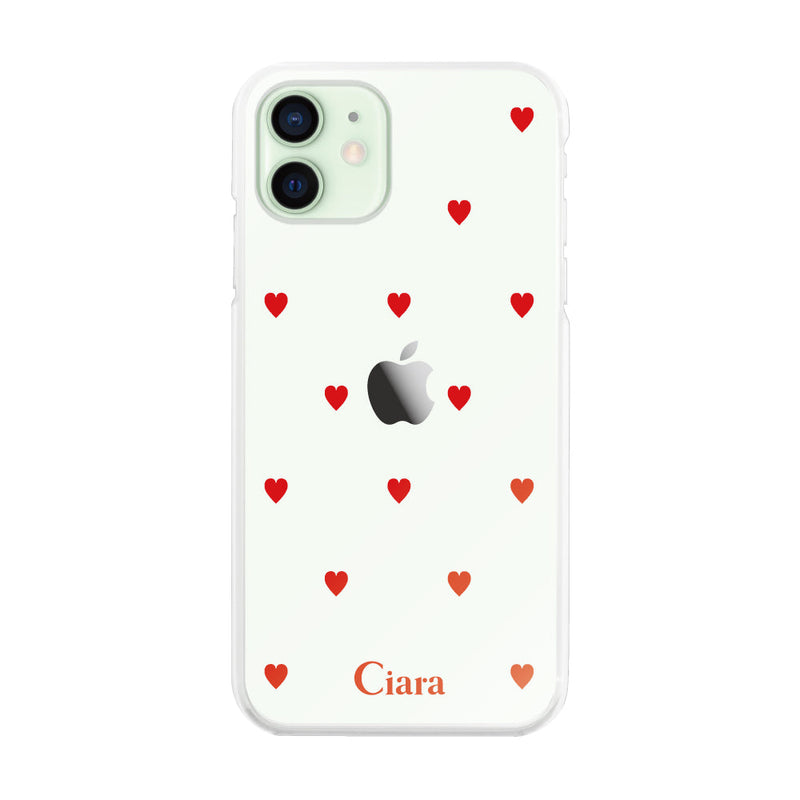 iPhoneケース ハイブリッド クリアケース カラーハート