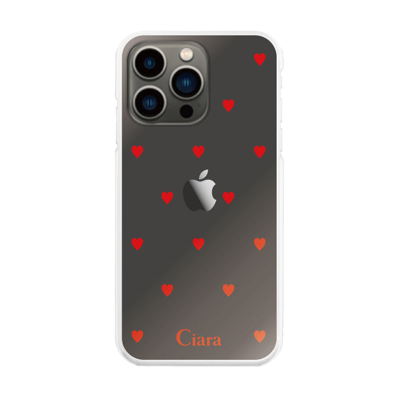 iPhoneケース ハイブリッド クリアケース カラーハート