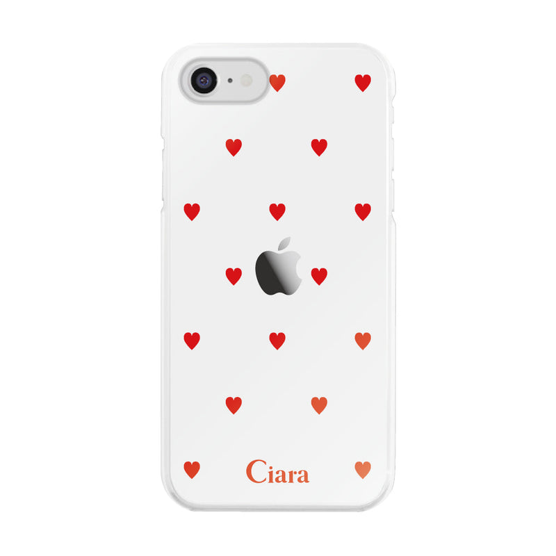 iPhoneケース ハイブリッド クリアケース カラーハート