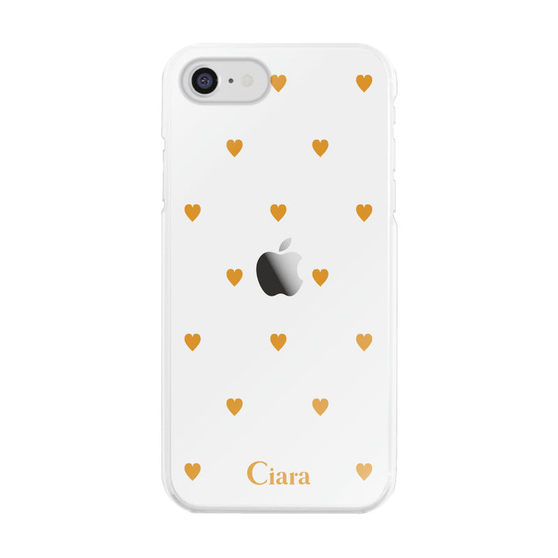 iPhoneケース ハイブリッド クリアケース カラーハート