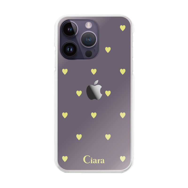 iPhoneケース ハイブリッド クリアケース カラーハート
