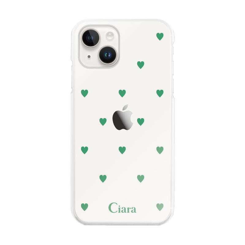 iPhoneケース ハイブリッド クリアケース カラーハート