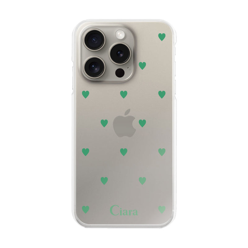iPhoneケース ハイブリッド クリアケース カラーハート