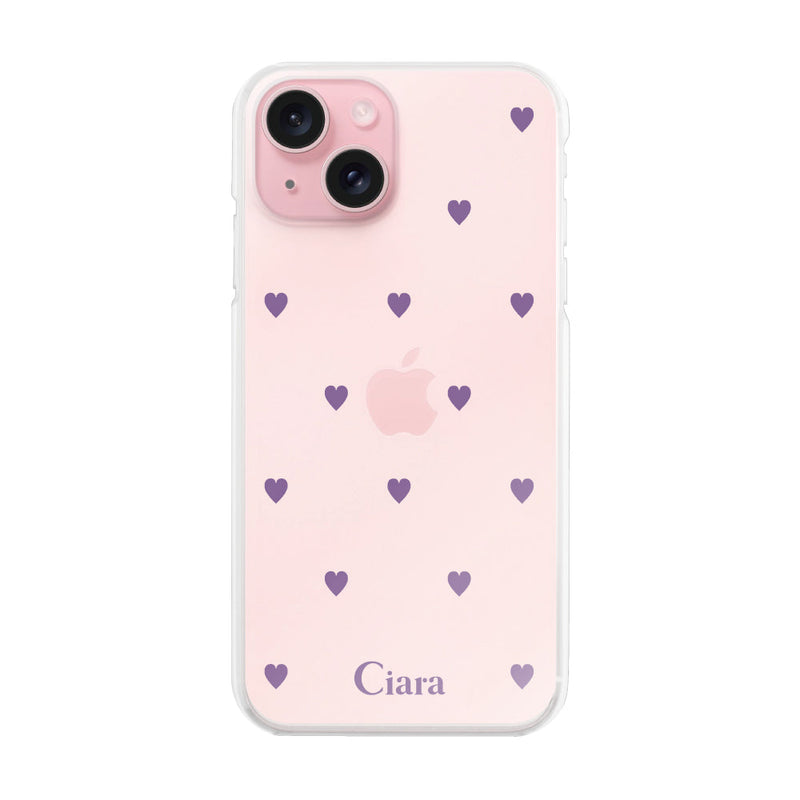 iPhoneケース ハイブリッド クリアケース カラーハート