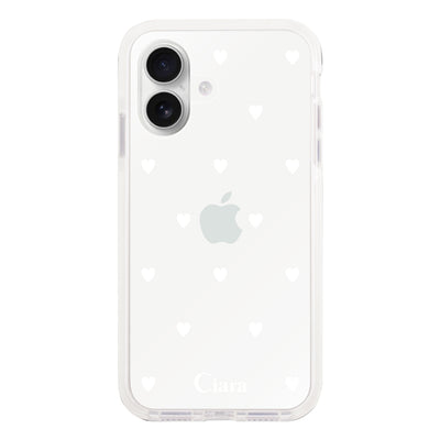 iPhoneケース クッションバンパー 耐衝撃クリアケース スウィートハート