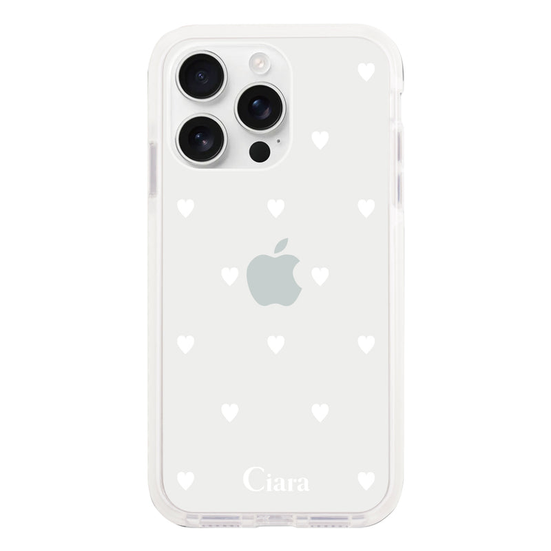 iPhoneケース クッションバンパー 耐衝撃クリアケース スウィートハート