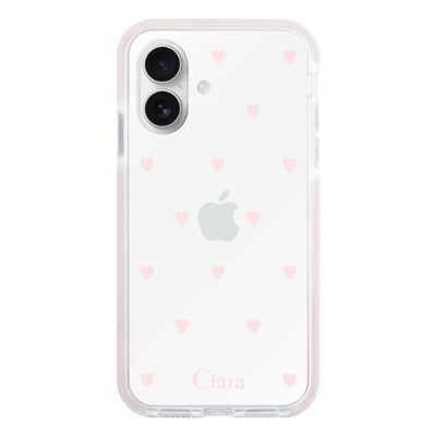iPhoneケース クッションバンパー 耐衝撃クリアケース スウィートハート