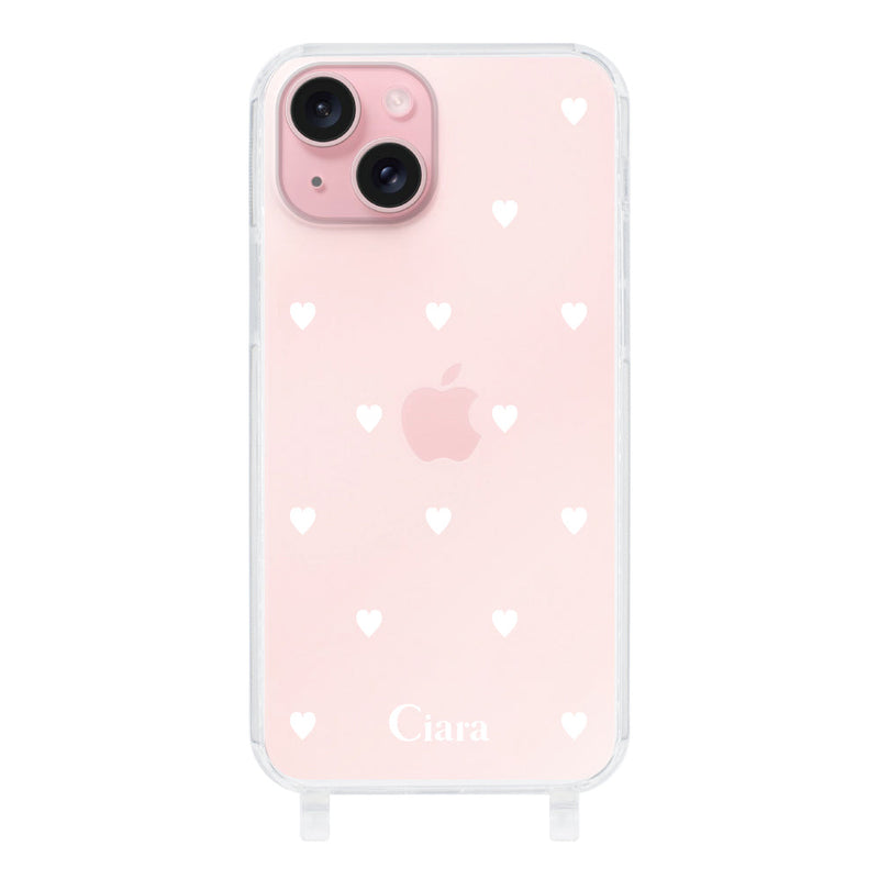 iPhoneケース ストラップクリアケース スウィートハート
