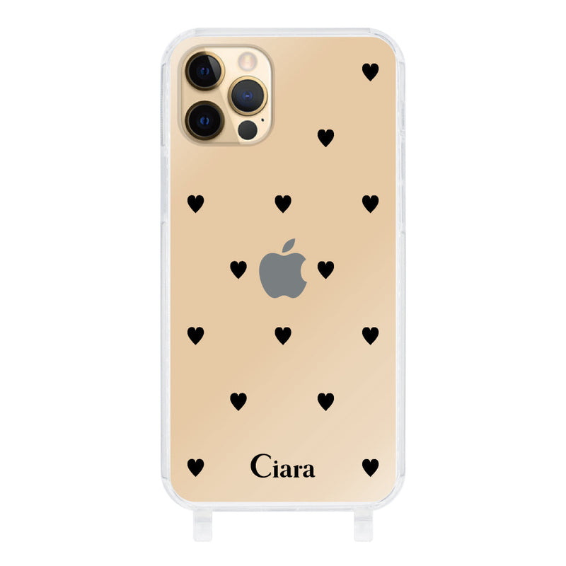iPhoneケース ストラップクリアケース スウィートハート