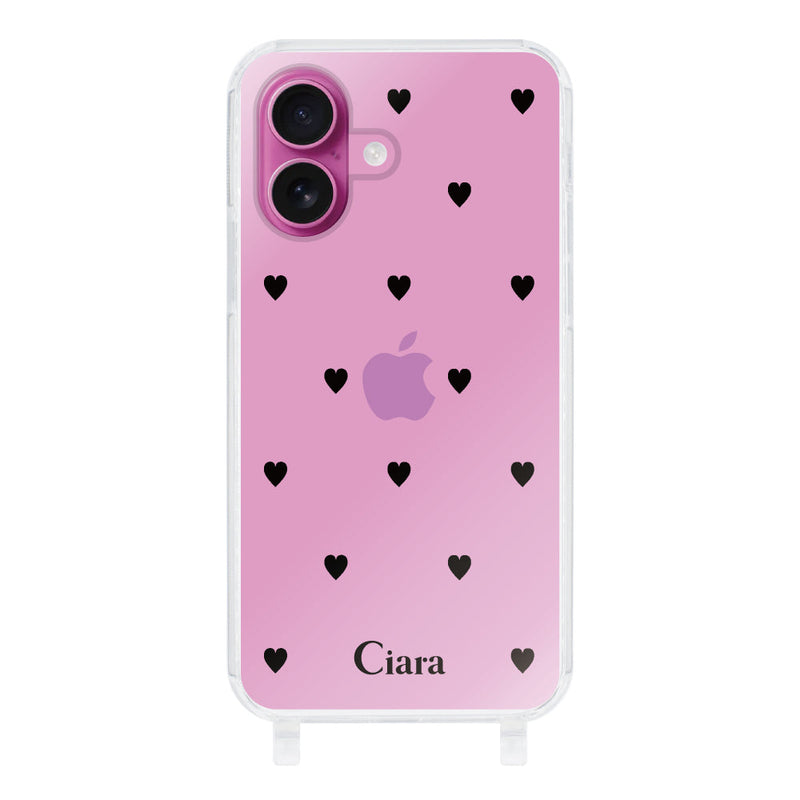 iPhoneケース ストラップクリアケース スウィートハート