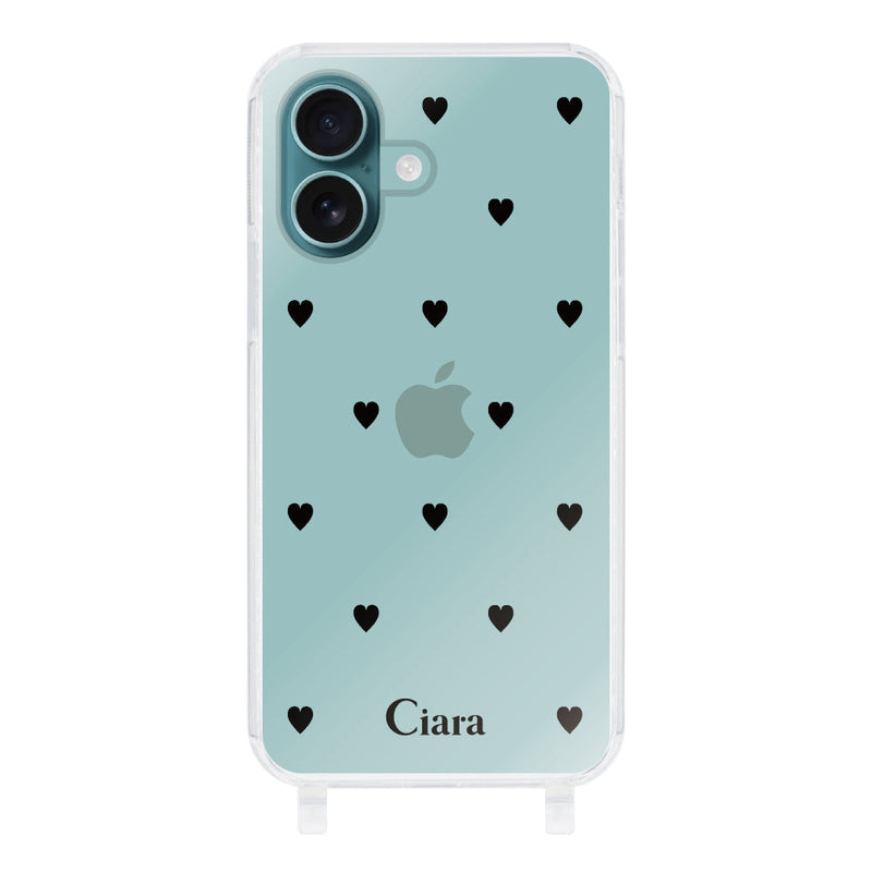iPhoneケース ストラップクリアケース スウィートハート