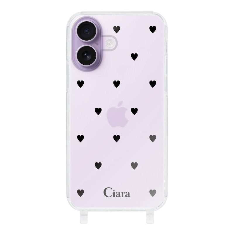 iPhoneケース ストラップクリアケース スウィートハート