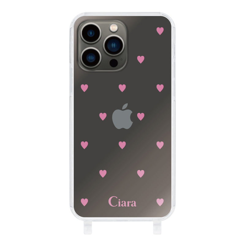 iPhoneケース ストラップクリアケース スウィートハート