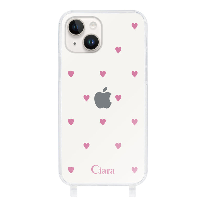 iPhoneケース ストラップクリアケース スウィートハート