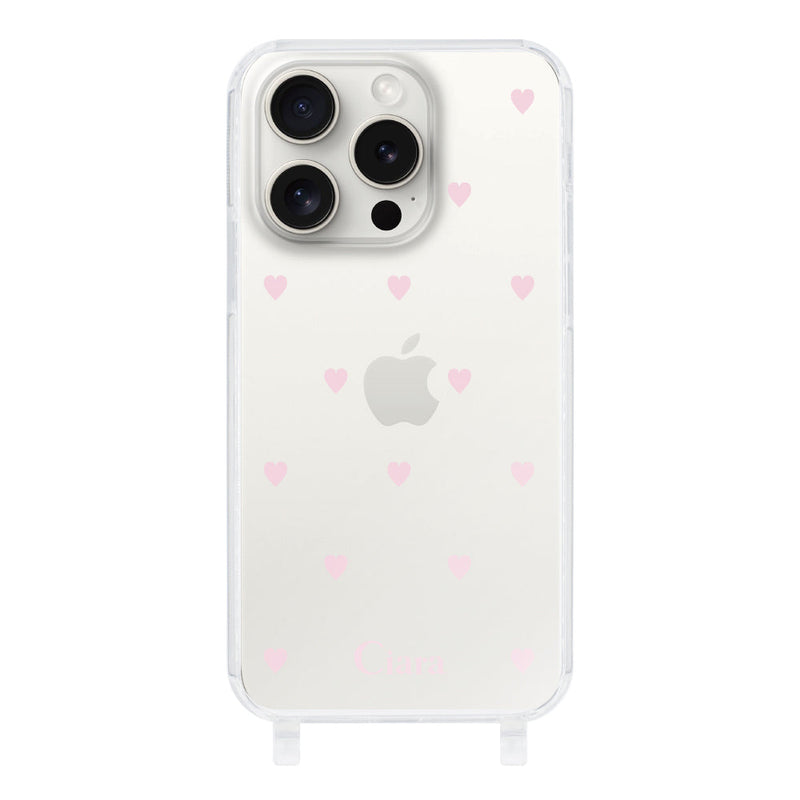iPhoneケース ストラップクリアケース スウィートハート