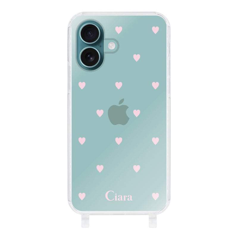 iPhoneケース ストラップクリアケース スウィートハート