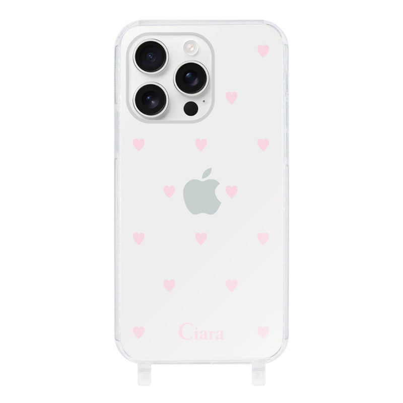 iPhoneケース ストラップクリアケース スウィートハート