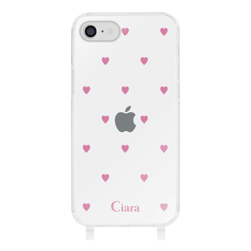 iPhoneケース ストラップクリアケース スウィートハート