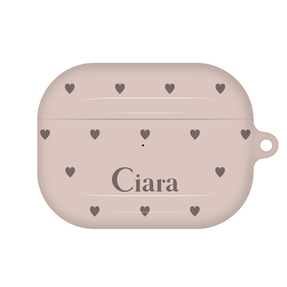 AirpodsProケース ハード スウィートハート ベージュ