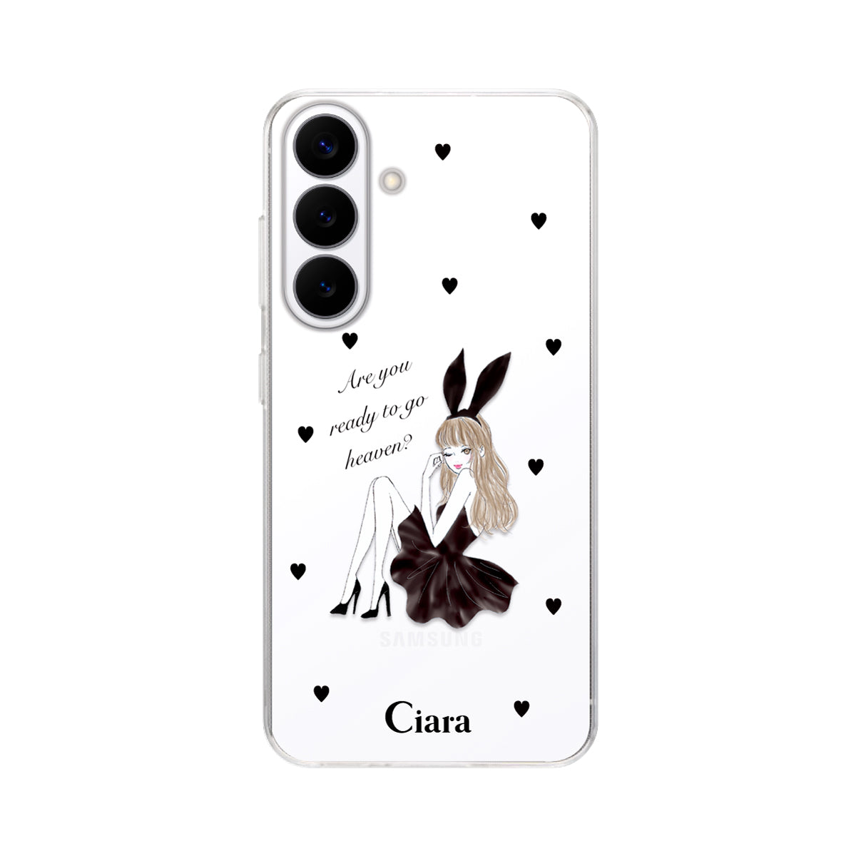 GalaxyS26 クリアケース ブラックバニー クリア